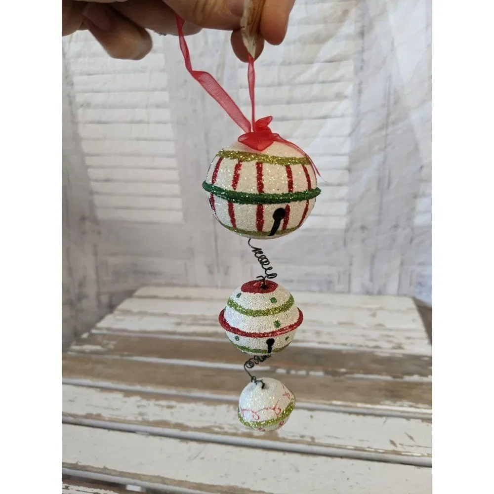 Mark Roberts Bell ornament Xmas holiday red green‎